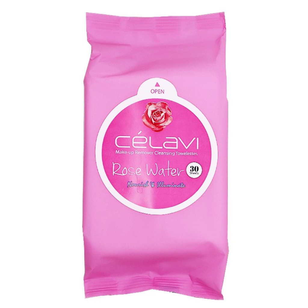 CÉLAVI Make-Up Removing Cleansing Towelette | Rose