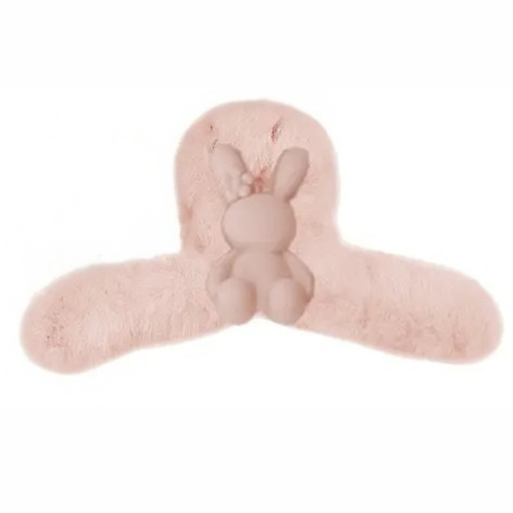 Faux Fur Bunny Hair Claw | Baby Pink