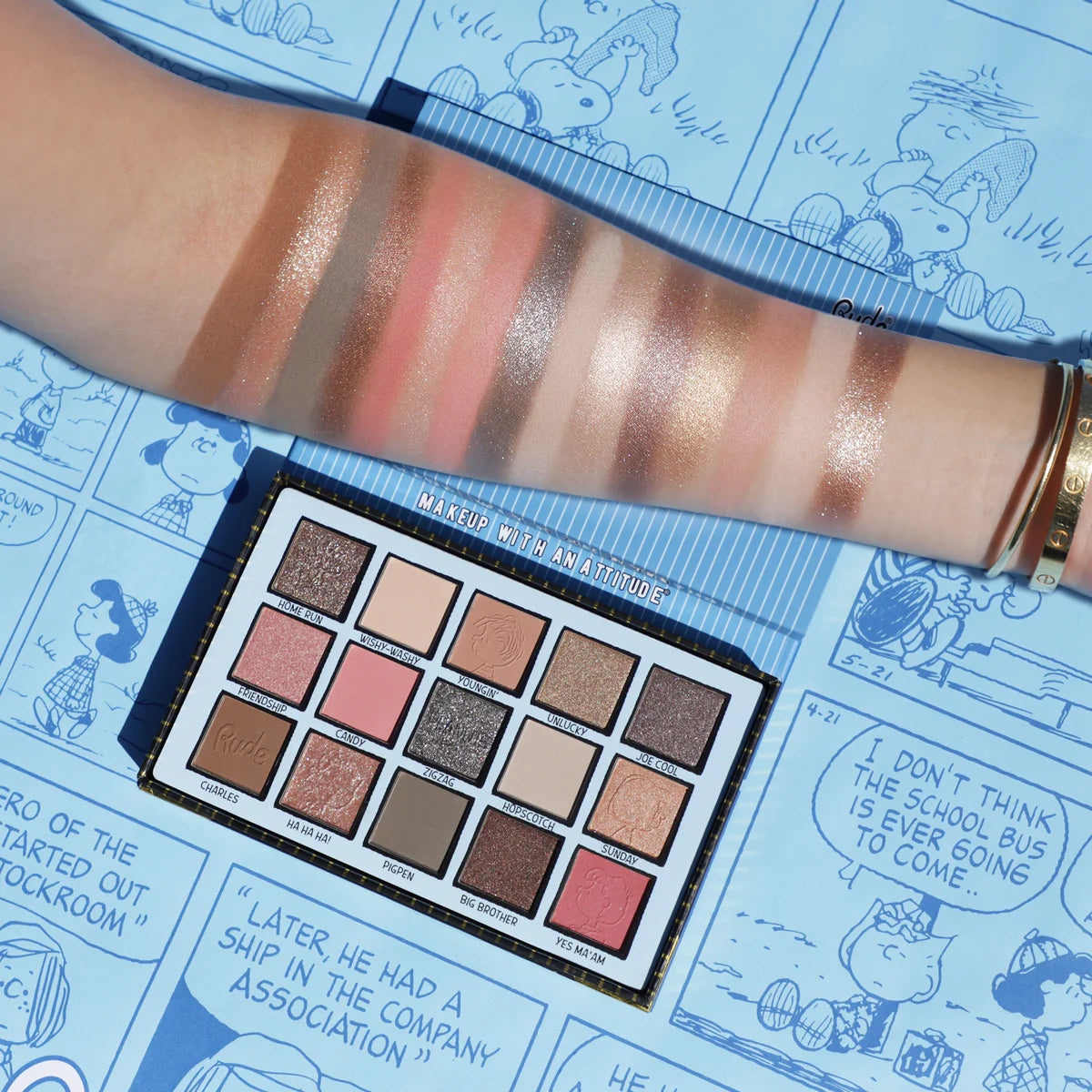 RUDE Shades of Peanuts Eyeshadow Palette - Cool-Toned