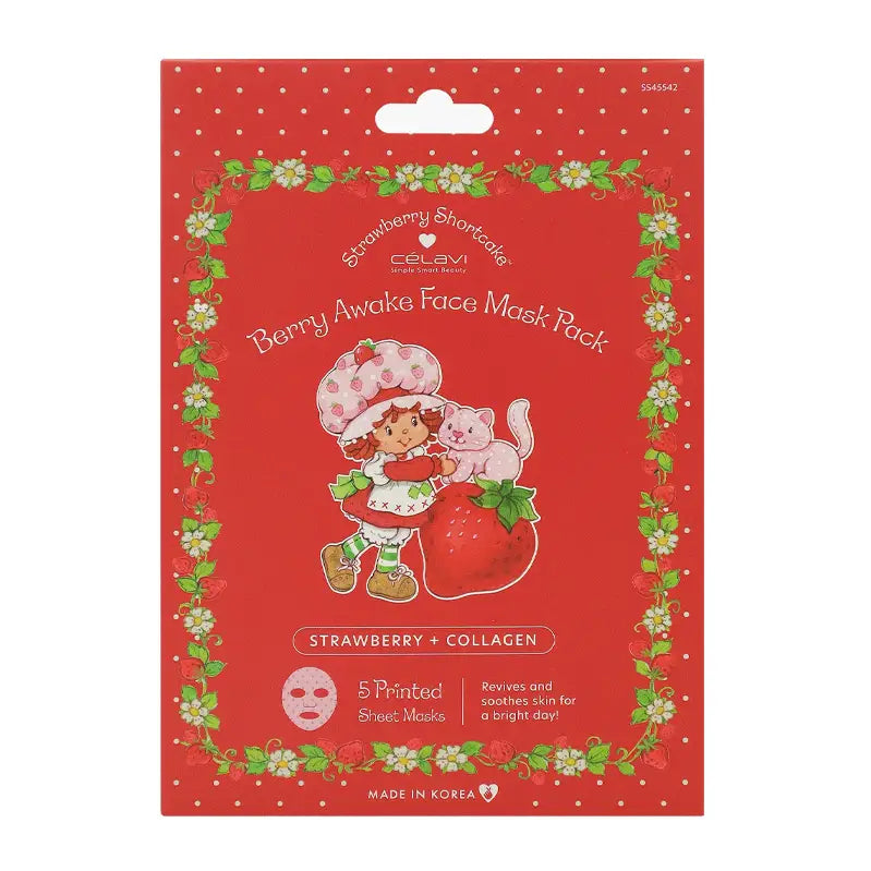 Celavi Strawberry Shortcake Berry Awake Face Mask