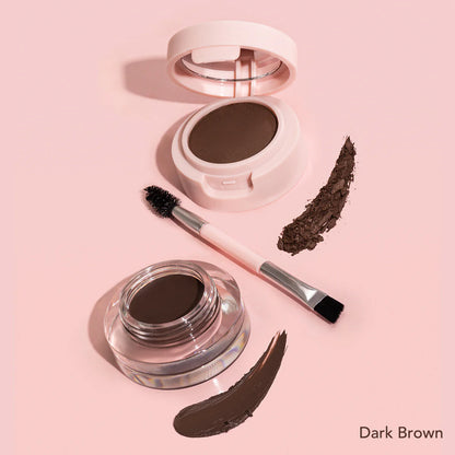AMORUS USA Brow Kit - Eyebrow Powder & Gel | Dark Brown
