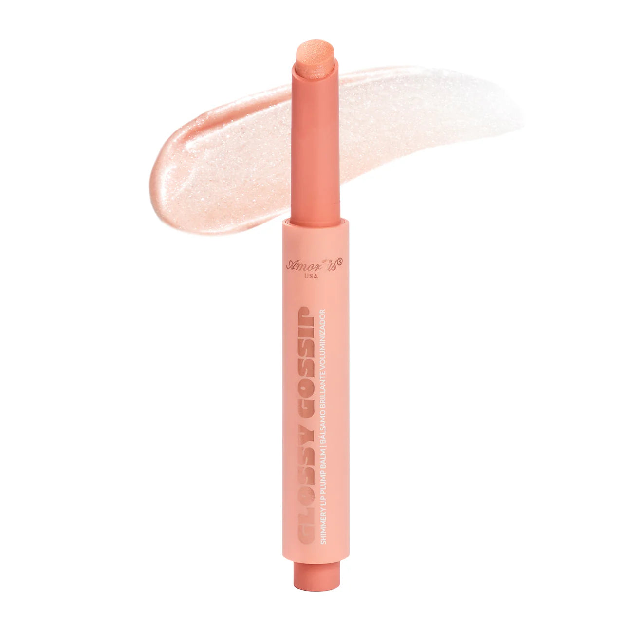 AMORUS Glossy Gossip Shimmer Lip Plump Balm - Peachy Rumor