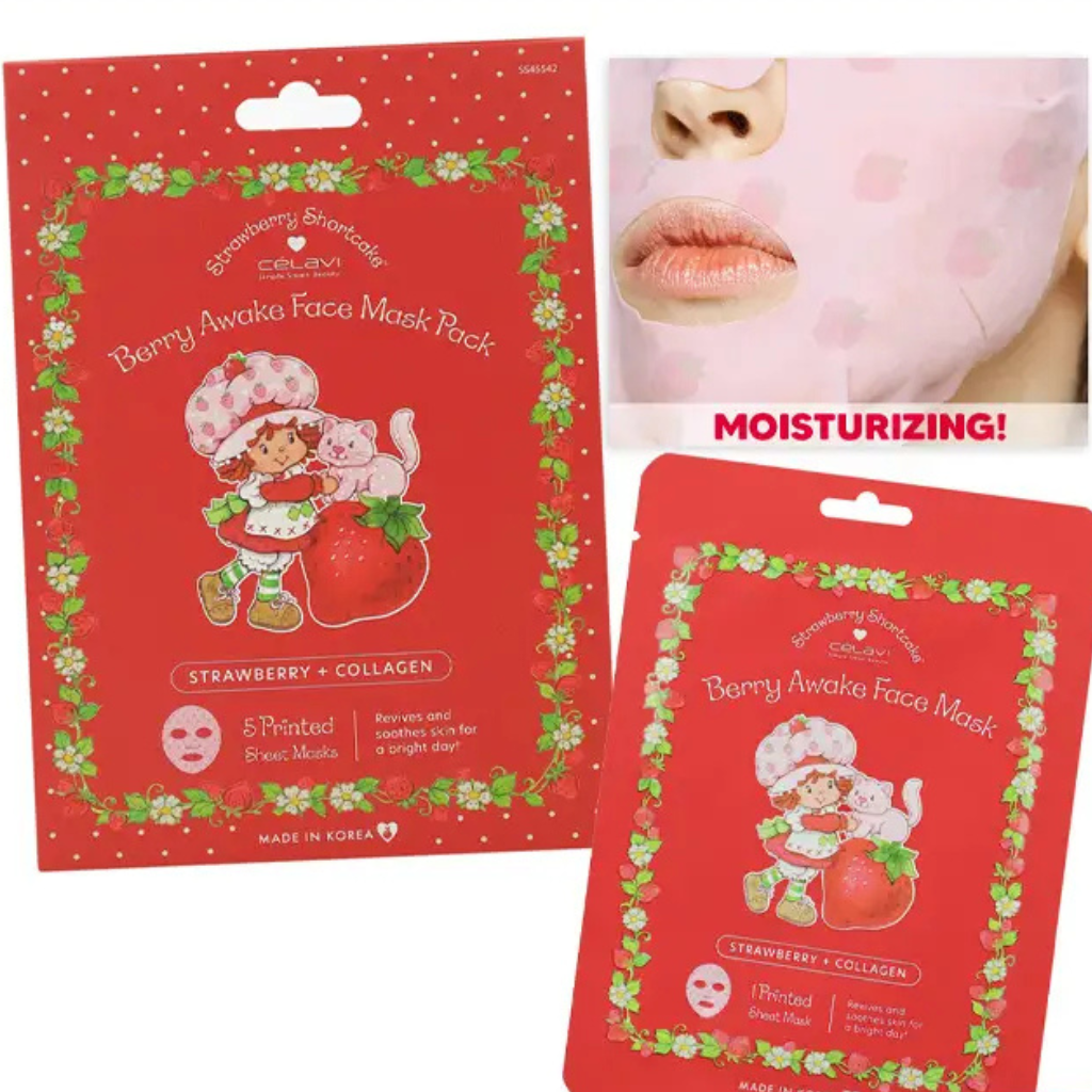Celavi Strawberry Shortcake Berry Awake Face Mask