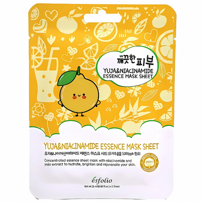 ESFOLIO Essence Sheet Mask | Yuja & Niacinamide